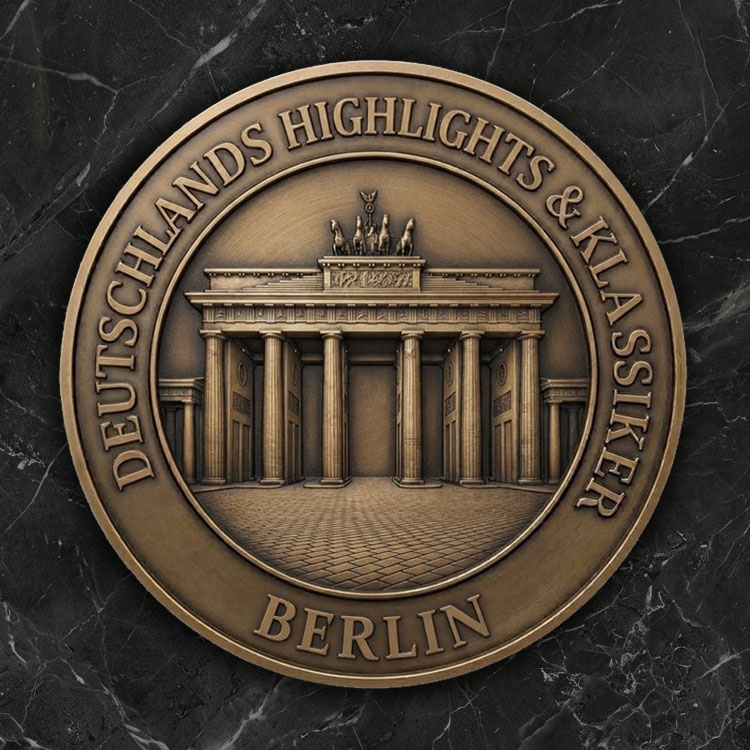 3D-Reliefmedaille  3D-Reliefmedaille „Das Brandenburger Tor“