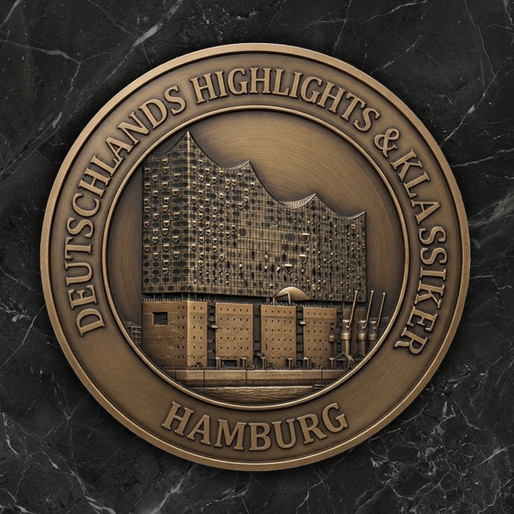 3D-Reliefmedaille  3D-Reliefmedaille „Die Elbphilharmonie“