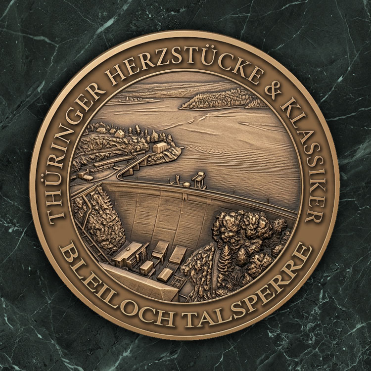 3D-Reliefmedaille „Thüringer Meer“