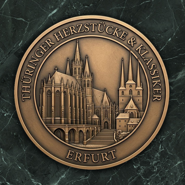3D-Reliefmedaille „Dom & Severikirche“