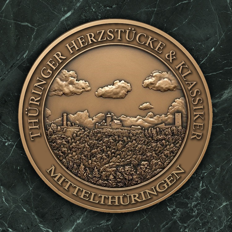3D-Reliefmedaille „Die Drei Gleichen“