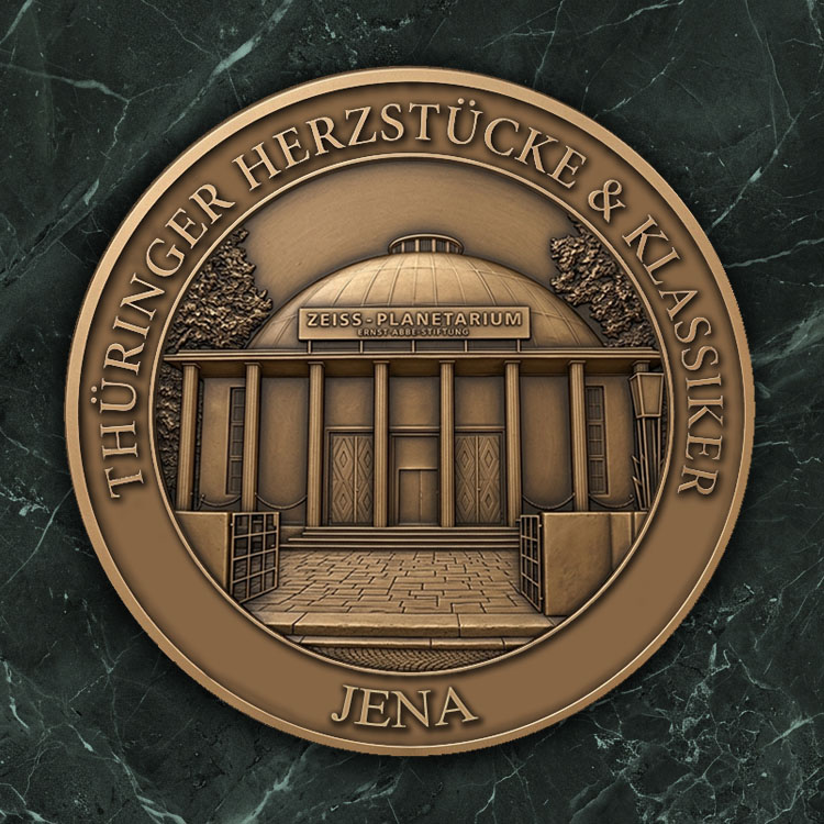 3D-Reliefmedaille „Zeiss-Planetarium Jena“