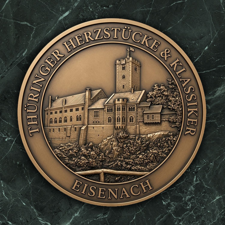 3D-Reliefmedaille „Die Wartburg“